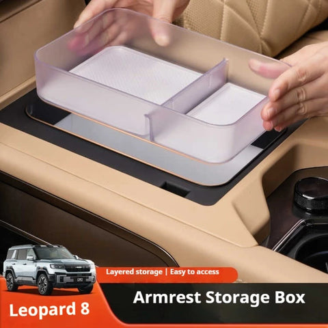 Center Console Storage Box Divider Mat for Leopard 8. Interior Decor OEM