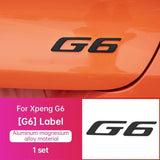 For Xpeng G6 2023 2024 2025 Xiaopeng G6 Black Badge Front Rear Badge Blackened Modification Accessories