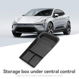 Polestar 4 2023 2024 Car Central Storage Box Center Console Lower layer Tray Organizer Accessories Tidying BLACK Car Interior