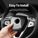 For BMW G-Chassis Carbon Fiber Car Steering Wheel Airbag Trim Protection Cover Car Steering Wheel Airbag Trim Protection Cove