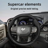 Matte Carbon Fiber Cover for Ram 1500 2500 3500 Car Interior Accessory Hocasen