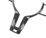 For BMW 1 2 3 4 Series X2 F20 F21 F32 F33 F12 F10 F11 F15 F16 F30 ABS Carbon Texture Car Interior Steering Wheel Cover Trim