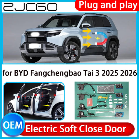 Automatic Soft Close Door Kit for BYD Fangchengbao Tai 3 2025 Car Interior Accessory ZJCGO Default Title