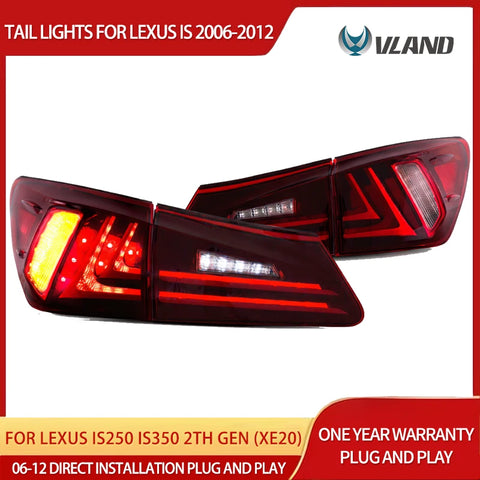 LED Tail Lights for Lexus IS250 2006-2012 Car Interior Accessory Vland