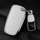 Metal and leather car key case cover for Lincoln Continental Navigator