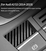 Handbrake Button Knob Trim Sticker for Audi 8V A3 S3 (2014-2019) Anti Scratch Carbon Fiber Car Interior Accessory OEM