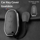 Citroen C5 X C4L C6 C3-XR AIRCROSS 308 408 508 2008 3008 4008 5008 DS 5LS 4S Metal and Leather Car Key Case Cover