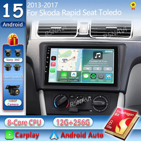 2K Android 15 Head Unit for Skoda Rapid and Seat Toledo Android Head Unit RSNAVI