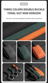 Suede Car Key Case Cover For Land Rover Range Rover Sport Evoque Velar Discovery 5 Sport Car Interior Accessory OEM