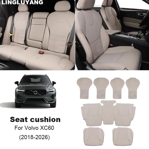 Premium All-Season Seat Covers for Volvo XC60 2018-2026 Car Interior Accessory LINGLUYANG