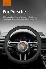 Ultra-Thin Leather Wheel Cover for Porsche Cayenne 911 Car Interior Accessory Hocasen