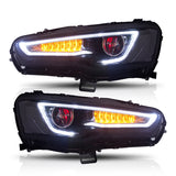 LED Headlights with Dual Beam Projector for Lancer Evo X Car Interior Accessory Vland