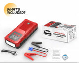 Portable Car Jump Starter Power Bank Emergency Booster Wireless Charging 12V Auto Starting Device High Brightness 10000mAh