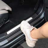 Modified Leather Door Sill Guard for Volvo S90 XC60 Car Interior Accessory LINGLUYANG