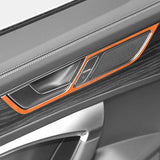 Alcantara Car Door Pull Handle Panel Stickers for Audi A6 A7 Car Interior Accessory OEM