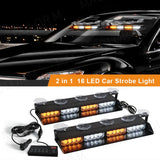 32 LED Emergency Strobe Light Bar Universal Windshield Car Interior Accessory MAGIC COLORM