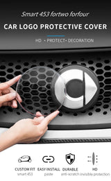 Transparent Grill Emblem Cover for Smart Fortwo 2015+ Car Interior Accessory GMUNI