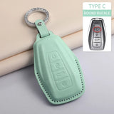 Car Key Case Cover for Geely New Coolray 2023-2025 X6 Emgrand Global Hawk GX7 PU Leather Car Keychain