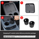 For Xpeng G7 Xiaopeng Wireless Charging Pad - Silicone - Center Console Cup Holder - Protective Pad - Cover - Interior Modifi