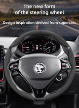 Anti-Slip Segmented Suede Steering Wheel Cover for Proton Car Interior Accessory Hocasen