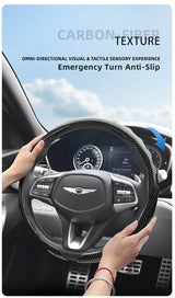 Snap-On Wave-Shaped Steering Wheel Cover for Genesis GV80, G90, G80 Car Interior Accessory Hocasen
