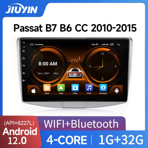 Android 12 Navigation Multimedia Radio for Volkswagen Passat Android Head Unit JIUYIN