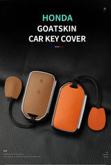 Metal and Leather Car Key Case Cover for Honda CRV and Civic Models Car Interior Accessory OEM