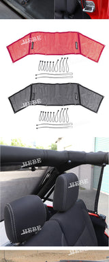 PVC Trunk Shade Net for Jeep Wrangler JK 4-Door 07-17 Car Interior Accessory HEBE