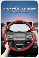 GMC Wave-Shaped Segmented Leather Steering Cover