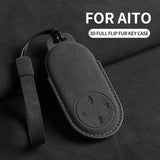 Suede Car Key Case Cover for Aito M9 2024 Car Key Protective Shell Accessories Car Key Case Cover OEM