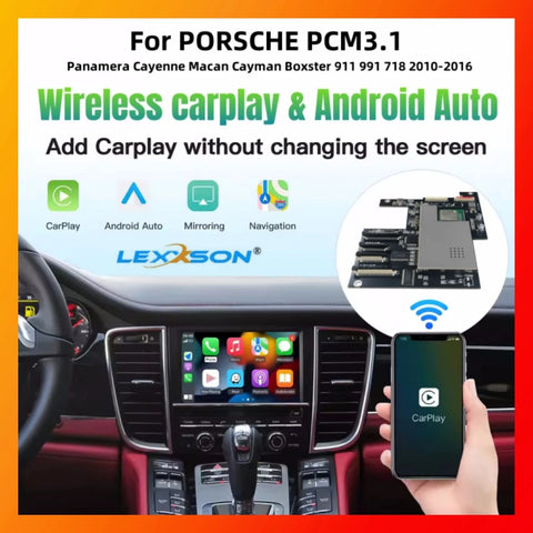 Wireless CarPlay Android Auto Retrofit for Porsche PCM3.1 CarPlay Retrofit Module LEXXSON