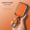 Metal and Leather Car Key Case Cover for Volvo XC40 XC60 S90 XC90 V90 2017 2018 Accessories