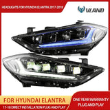 LED Headlights for Hyundai Elantra 2017-2018 Headlight Assembly Vland