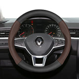 Renault Breathable Leather Steering Wheel Cover Black Red