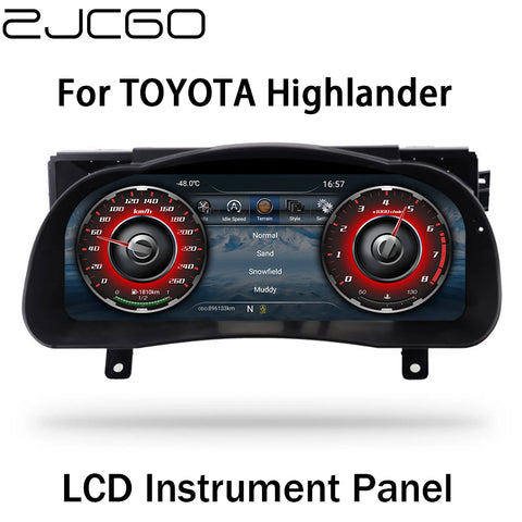 12.3-inch Digital Instrument Cluster for Toyota Highlander 2015–2019 Android Head Unit ZJCGO Default Title