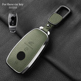 Metal and Leather Car Key Case Cover for Mercedes Benz