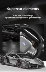 Breathable Carbon Fiber Wheel Cover for Ford Auto Car Interior Accessory Hocasen