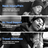 360° Adjustable Memory Foam Car Headrest Pillow Ice-silk Fabric for Kids & Adults Car Travel Car Interior Accessory OEM