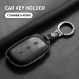 Car Key Case Cover Shell For Lynk & Co Z10 Z20 900 Max Pro Ultra Genuine Leather Remote Key Bag Cover Protector Keychain Hold