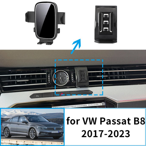 Wireless Charging Phone Mount for VW Passat B8 2017–2023 Car Phone Holder CATUSIKI