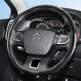 Steering Wheel Cover Carbon Fiber Texture for Citroen Car Interior Accessory Hocasen