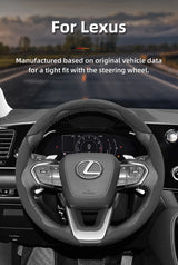 Lexus Anti-Slip Segmented Suede Steering Wheel Cover Car Interior Accessory Hocasen