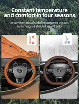 Faux Leather Wheel Cover for VW Golf Passat Jetta Car Interior Accessory Hocasen