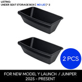 For Tesla New Model Y 2025 Launch Juniper Under Seat Storage Box Drawder With Lids ABS Interior Accessories