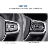 7pc Steering Wheel Button Trim for Volvo Models Car Interior Accessory LINGLUYANG