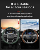 Segmented Suede Steering Cover for Ford Focus