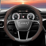 Perforated Leather Steering Wheel Cover for Audi