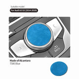 For Audi 8V A3 S3 (2014-2019) Sport Car Multimedia Knob Trim Sticker Cover Panel Made of Alcantara Interior Accessories