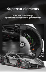 Renault Breathable Leather Steering Wheel Cover Black Red Car Interior Accessory Hocasen