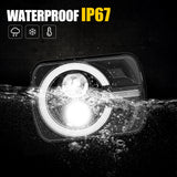 Latest Style 2pcs 7X6 5X7 Led Headlights For Jeep Wrangler YJ Cherokee XJ H6014 H6052 H6054 H4 Headlamp Car Accessories Led L